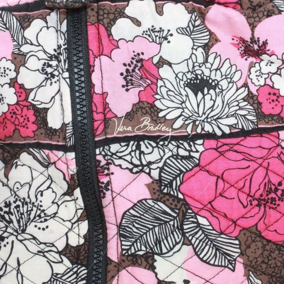 Vera Bradley Multicolor Floral Cotton Zip Top Quilted Travel Shoulder Duffle Bag - Picture 5 of 8